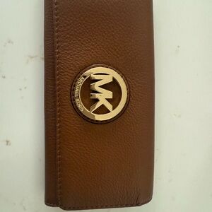 Michael Kors Brown Leather Key Holder